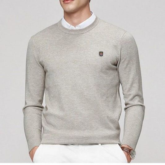 2023 Cashmere Sweater O-neck Pullovers Men's Loose Oversized Knitted Bottom Shirt Autumn Winter Fashion Korean Warm Men Top GONZALES ONLINE SHOP