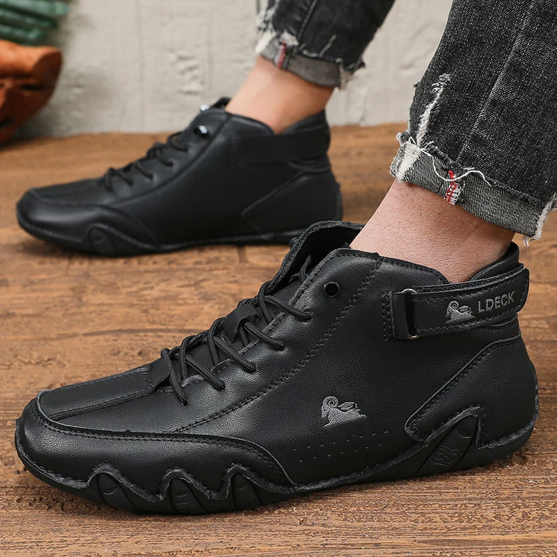 Mens Shoes Original Sneakers Shoes Men's High Top Ankle Boots Breathable and Comfortable Soft Sole Luxury Fashion Men's Shoes GONZALES ONLINE SHOP