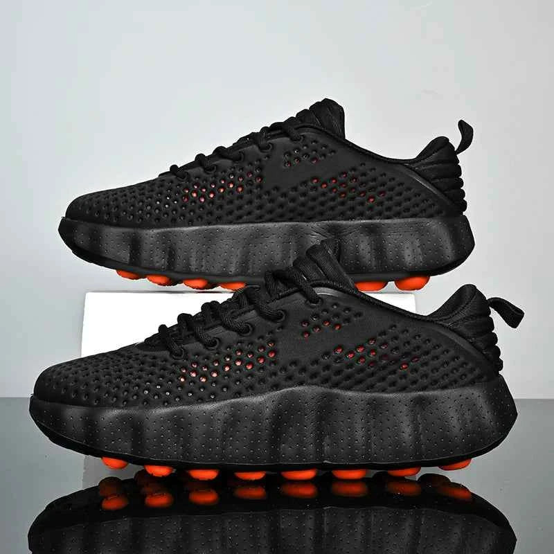 Men's Comfortable Casual Sneakers with Foot Sensing Massage Technology Women's Sports Breathable Lightweight Training Shoes