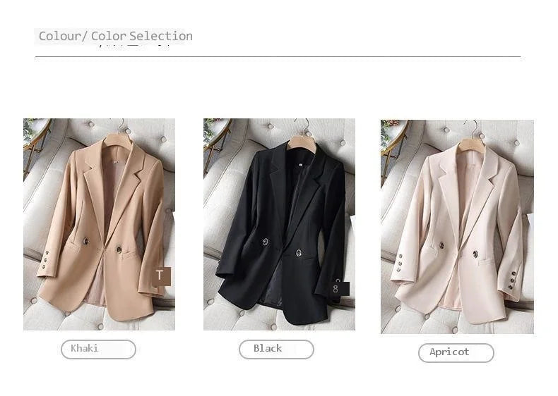 Women Blazer Coat Fashion Long Sleeve Tops Outerwear Chic Elegant Long Sleeve Basic All-match Office Streetwear New 2023 GONZALES ONLINE SHOP