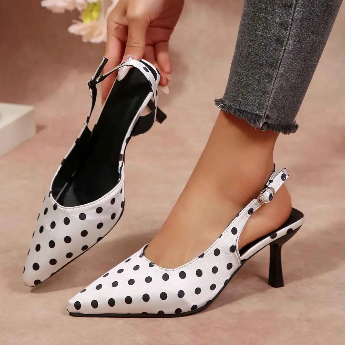 Women's Shoes Designer Heeled Sandals Elegant Dress Fashion Heels Shoes 2026 Spring New Shallow Dress Mujer Zapatos