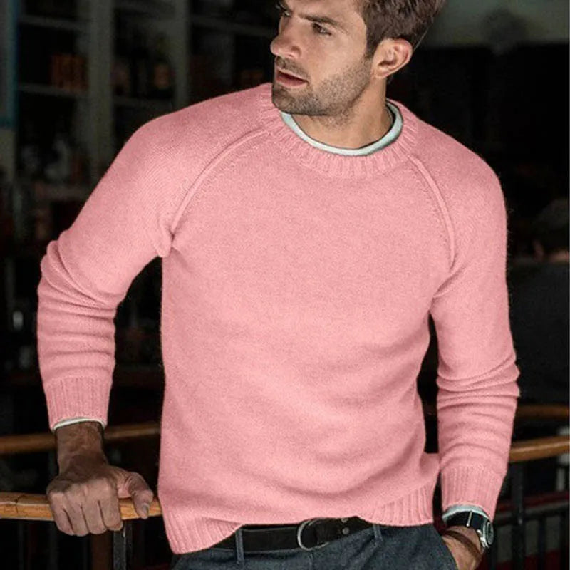 Autumn Winter Solid Sweater Men New Casual Slim Fit Mens Knitted Sweaters Comfort O-Neck Knitwear Pullover Men S-3XL Pull Homme GONZALES ONLINE SHOP