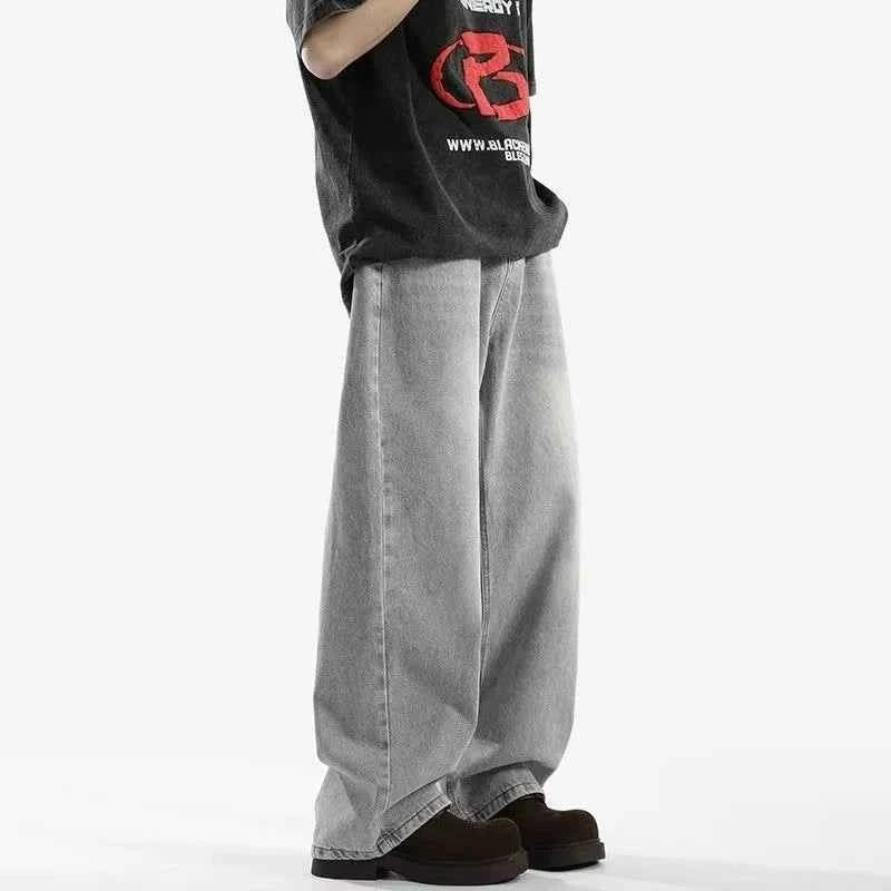 Black Jeans Men's Wide-leg Pants American Retro Washed Cleanfit Loose Straight 2025 Spring and Summer New