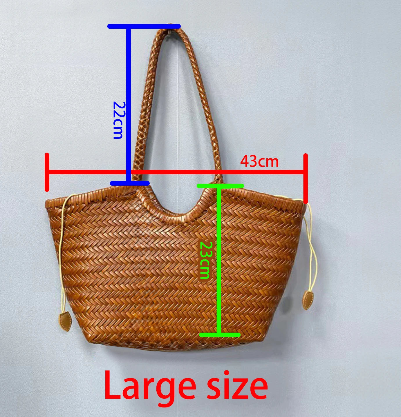 Handbags Women's Genuine Leather Shoulder Bag Weaving Casual Shopping Bag Vintage Big Tote Purse Cowhide Cross Hand Bags Lady GONZALES ONLINE SHOP
