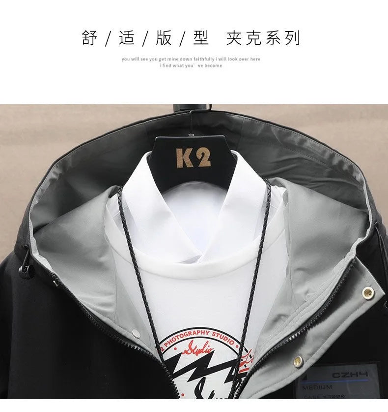 2024 Spring and Autumn New Fashion Trend Large Size Hooded Coat Men's Casual Loose Comfortable Windproof High Quality Jacket GONZALES ONLINE SHOP