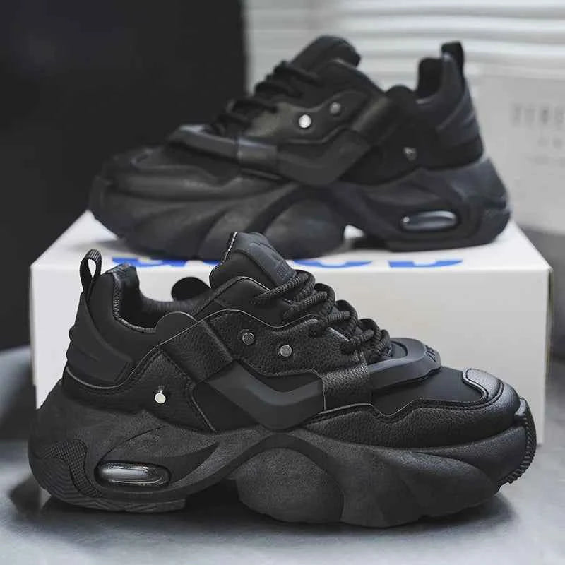 Shoes  Men High Quality Platform Sneaker Fashion High-top Leather Sports Men 2026 Thick-soled Casual Shoes Zapatillas Hombre