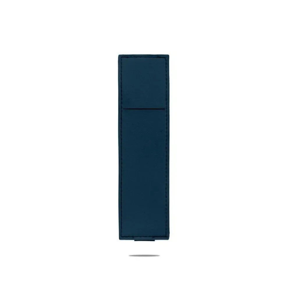 Pu Leather Pen Bag Elastic Buckle Book Notebook Fashion School Pen Case for Office Meeting Easy Carry Office Student Stationery GONZALES ONLINE SHOP