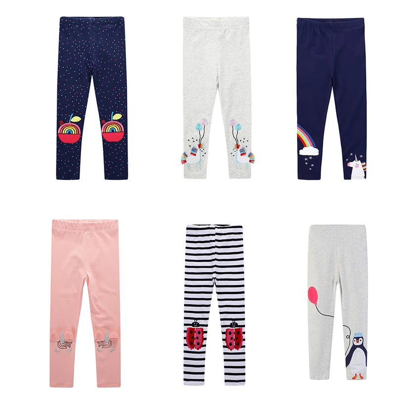 Jumping Meters Baby Leggings Pants For Autumn Spring Kids Clothes Animals Embroidery Hot Selling Toddler Skinny Pants Girls GONZALES ONLINE SHOP