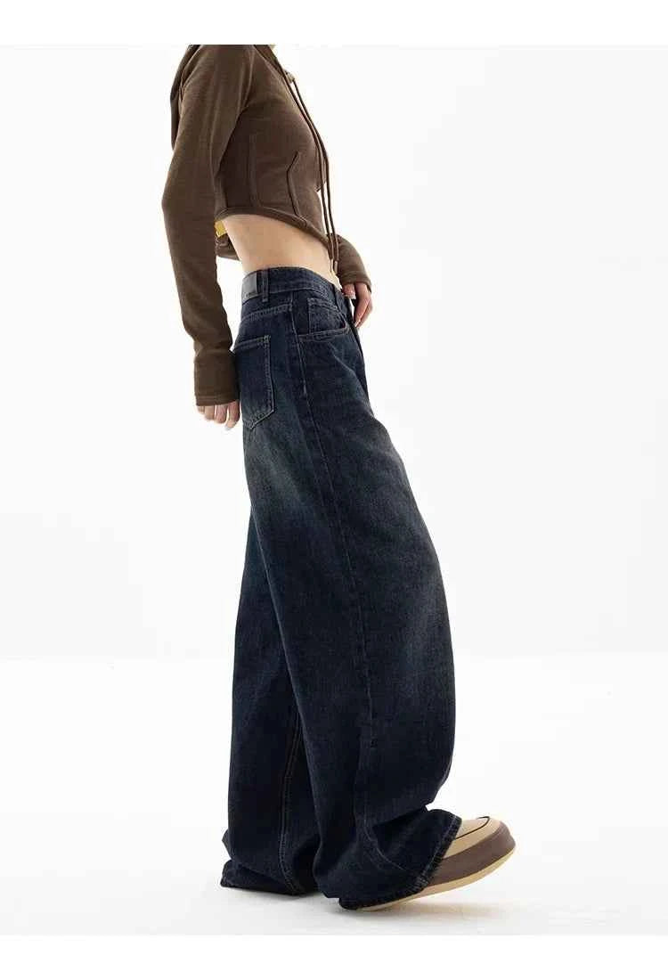 Vintage Baggy High Waist Jeans Women Y2K Wide Leg Oversized Harajuku Popular Fashion Autumn Streetwear Men Jeans Pants