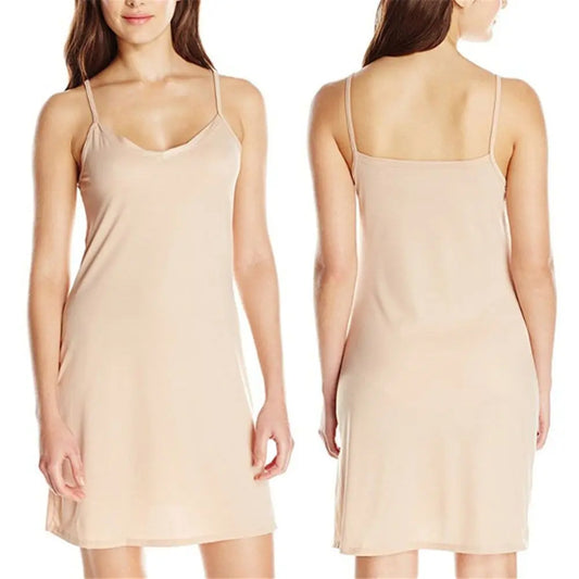 Womens Sling Solid Short Dress Sleeveless Casual Slip Under Dress Holiday Summer GONZALES ONLINE SHOP
