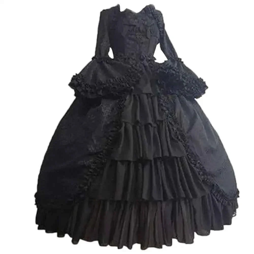 Medieval Goth Lolita Dress - Retro Court Style for a Unique Look - GONZALES ONLINE SHOP