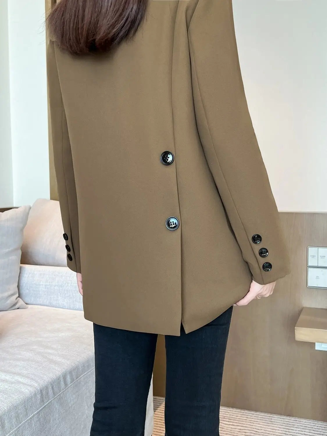 2024 Womens Blazers Autumn Winter Warm Blazer Suits Elegance Slim Suit Coat Office Lady Chic Blazers Jacket Ladies Outwear Tops GONZALES ONLINE SHOP