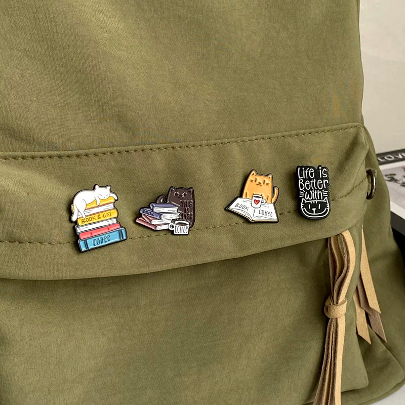 4-7PCS/SET Quotes Banner Enamel Pins Set Custom Cartoon Cool Slogan Brooch Lapel Badge Feminism Punk Jewelry for Friends GONZALES ONLINE SHOP