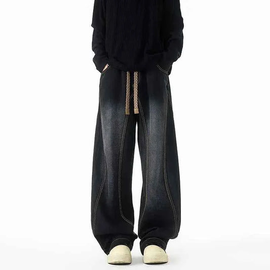 Large Size Jeans for Men, Loose and Stylish Casual Straight Leg Wide Leg Pants
