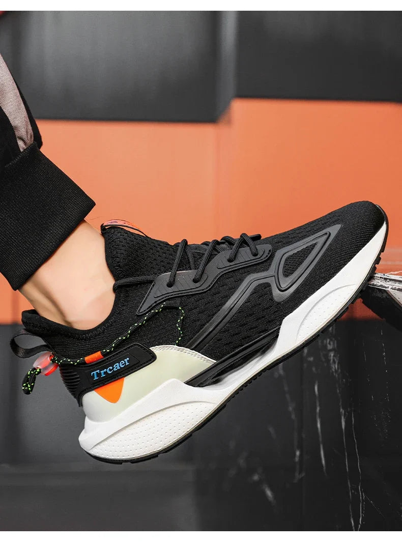 Sneakers Men High-quality Running Shoes with Popcorn Shoe Comfortable Unisex Running Walking Casual Tennis Shoe Breathable Light GONZALES ONLINE SHOP