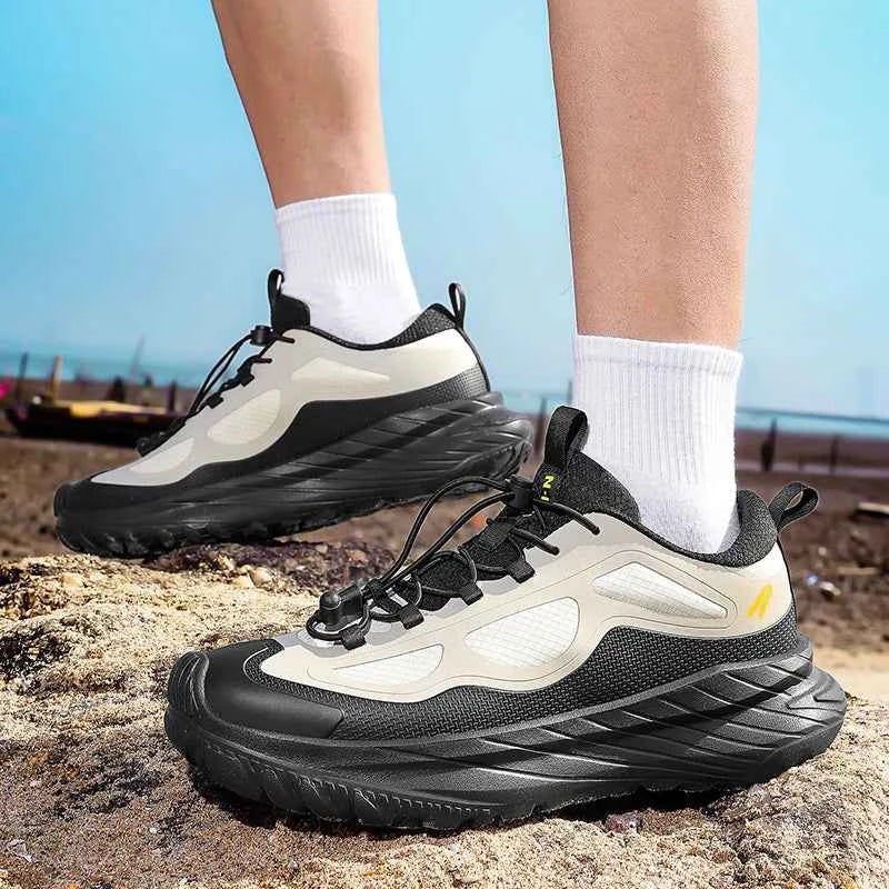 Men Hiking Shoes Waterproof Casual Walking Hiking Boots Outdoor Rubber Camping Trekking Non-Slip Women Mountain Walking Sneakers