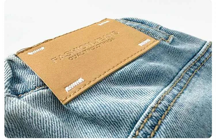 High Quality Kids Straight Fit Drawstring Jeans for Boy Girl Brief High Waist Denim Pants Unisex Child Casual Jeans Trousers