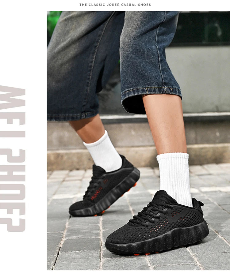 Men's Comfortable Casual Sneakers with Foot Sensing Massage Technology Women's Sports Breathable Lightweight Training Shoes GONZALES ONLINE SHOP