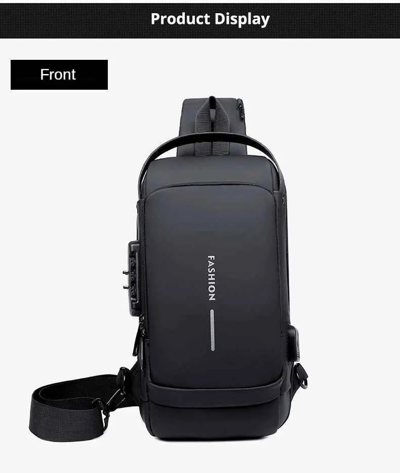 New Brand Designer Men Crossbody Bag PU Leather Classic Anti-Theft Shoulder Bag Chest Bag Multifunctional for Men