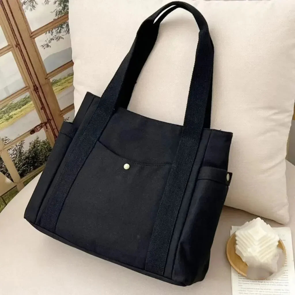 Large Capacity Tote Canvas Bag for Work Outgoing High Appearance Commuting Versatile Art Student Clothing Book Shoulder Bag Bag GONZALES ONLINE SHOP