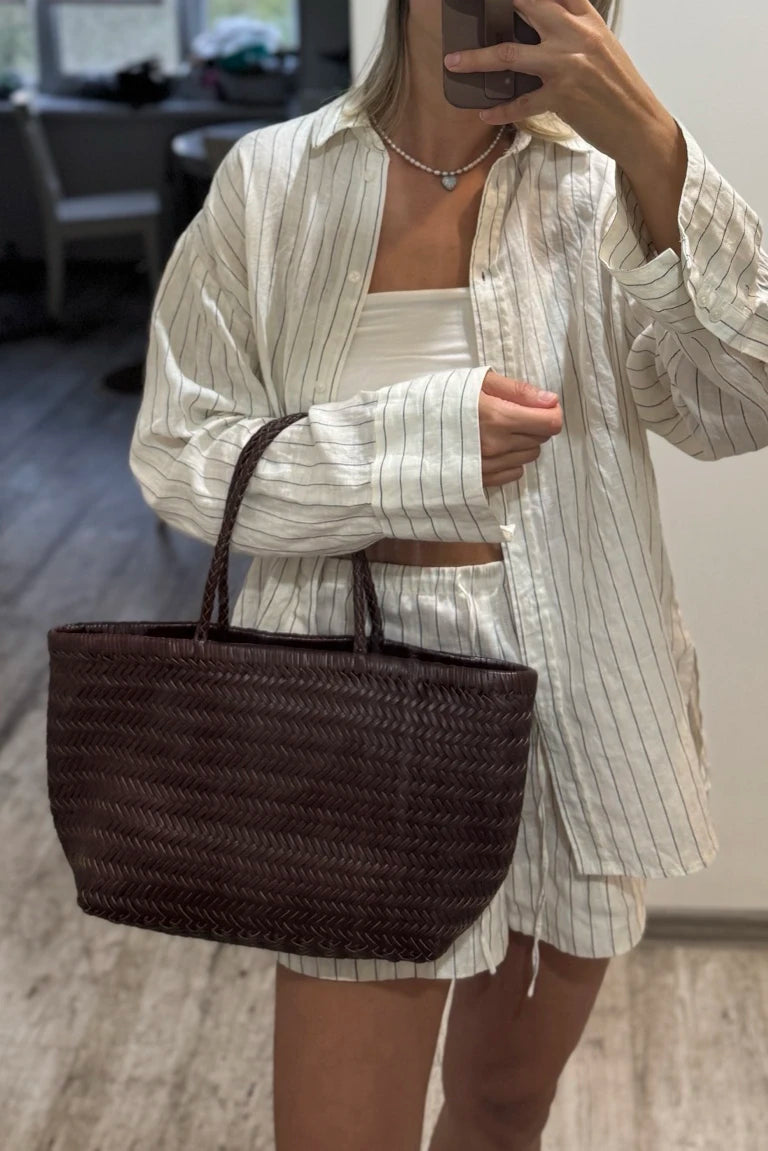 Handbags Women's Genuine Leather Shoulder Bag Weaving Casual Shopping Bag Vintage Big Tote Purse Cowhide Cross Hand Bags Lady GONZALES ONLINE SHOP