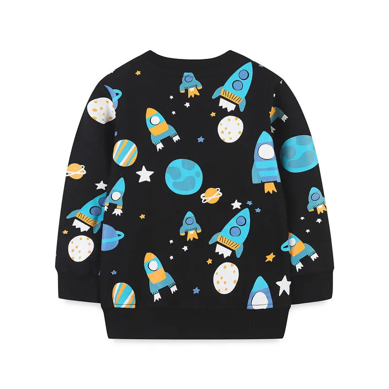 Jumping Meters New Arrival Rockets Print Boys Sweatshirts Autumn Spring Children's Clothes Toddler Kids Hoodies Shirts GONZALES ONLINE SHOP