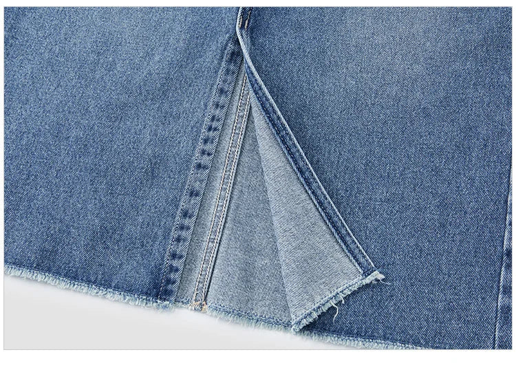 Semir Denim Skirt Women High-waisted Slit 2024 New Spring Straight Skirt GONZALES ONLINE SHOP