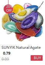 SUNYIK Natural Agate Onyx Slices Top Drilled Irregular Shapes Colourful Pendant For DIY Jewelry Home Decoration Accessories GONZALES ONLINE SHOP