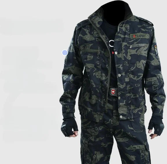 Wear-resistant camouflage suit for men and women's work clothes Spring and autumn thickened labor protection clothing, dirt resi GONZALES ONLINE SHOP