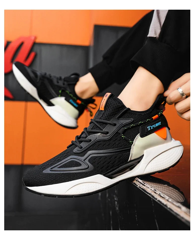 Sneakers Men High-quality Running Shoes with Popcorn Shoe Comfortable Unisex Running Walking Casual Tennis Shoe Breathable Light GONZALES ONLINE SHOP