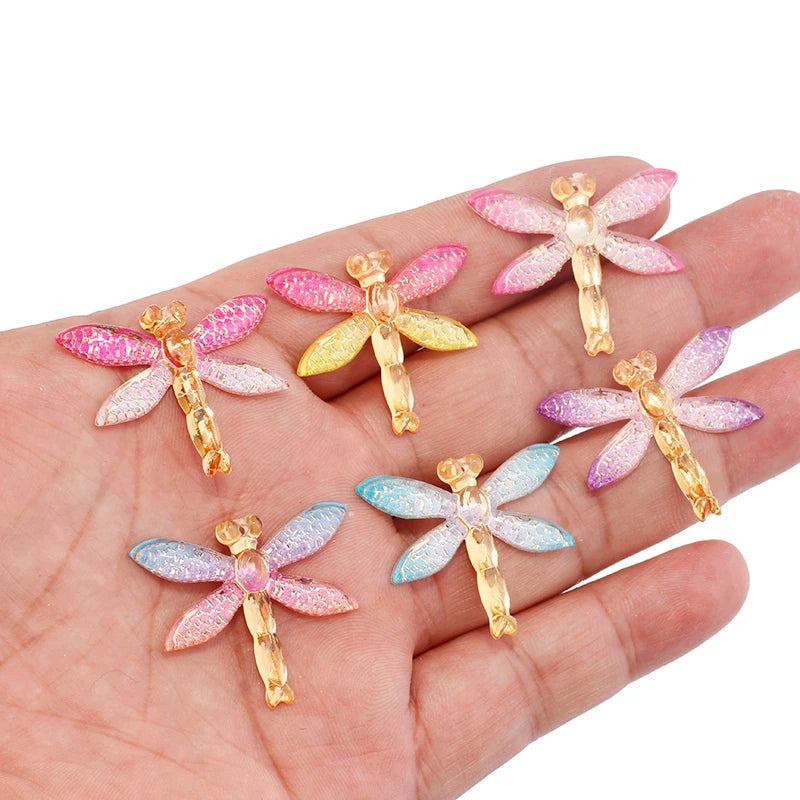 10PCS Butterfly Resin Charms Animal Drop Pendants Charms for Keychain Bracelet Jewelry Making Supplies Diy Hair Jewelry Flatback GONZALES ONLINE SHOP