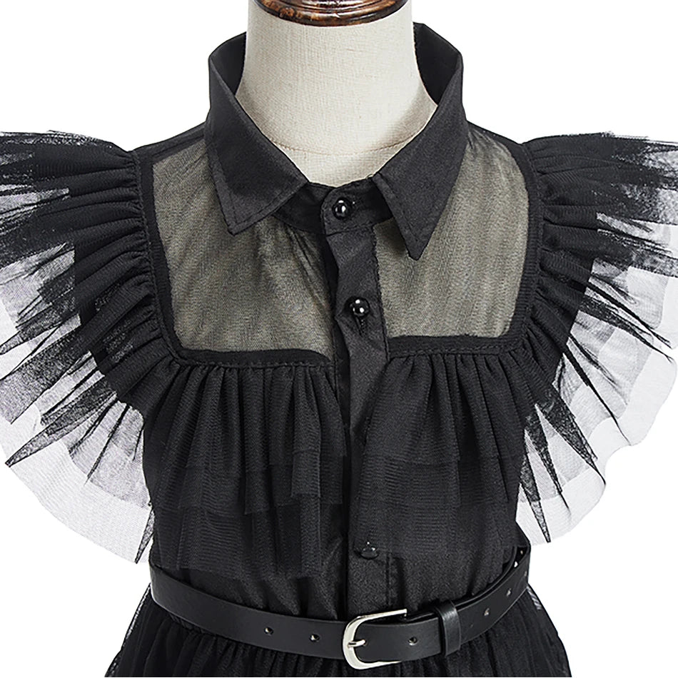 Little Girls Addams Dark Gothic Style GONZALES ONLINE SHOP
