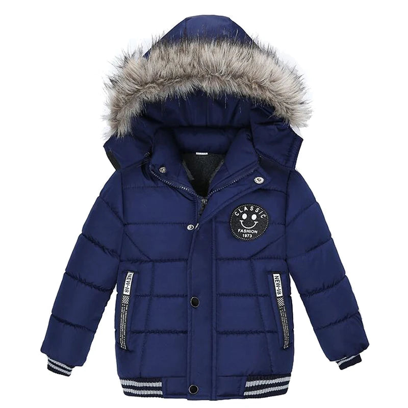 1 2 3 4 5 Years Winter Baby Boys Jacket Classic Keep Warm Fashion Girls Coat Hooded Zipper Outerwear Birthday Gift Kids Clothes GONZALES ONLINE SHOP