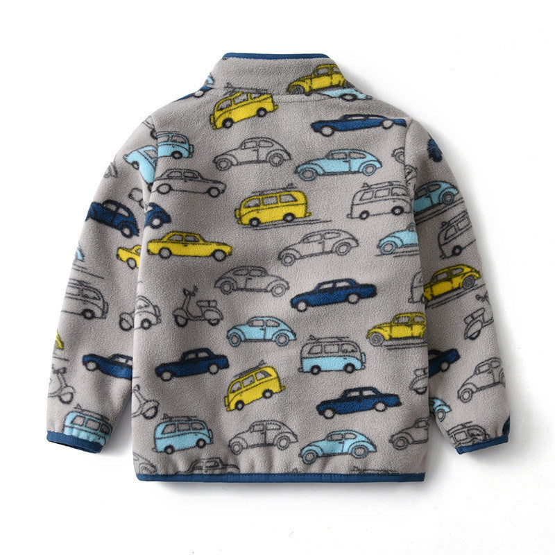 Printed Polar Fleece Cartoon Boy Jacket GONZALES ONLINE SHOP