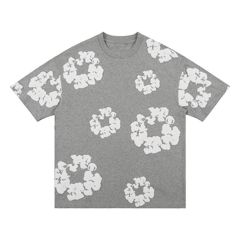 25 High-quality foamed kapok cotton loose street short-sleeved T-shirt for couples GONZALES ONLINE SHOP
