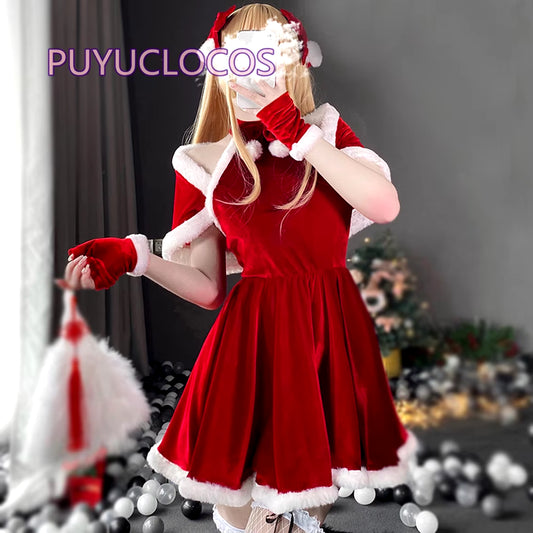 Women Christmas Xmas Sexy Lady Santa Claus Cosplay Costume Lingerie Winter Red Dress Maid Waitress Uniform