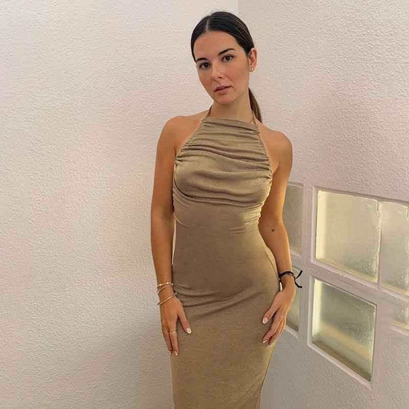 Women's Backless Lace Up Dress - Slim Fit & Ideal for Any Occasion - GONZALES ONLINE SHOP