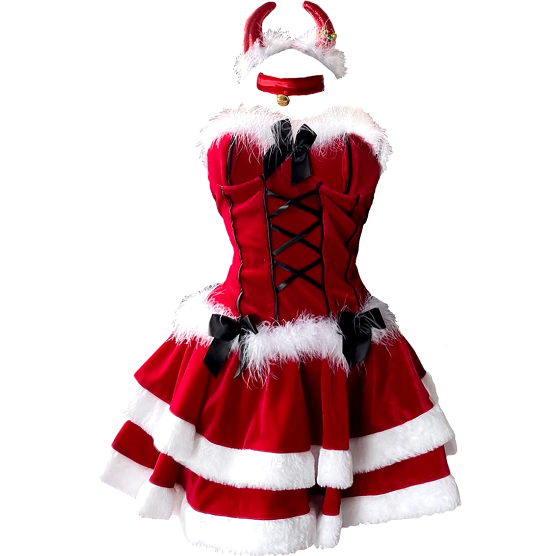 Women Christmas Xmas Sexy Lady Santa Claus Cosplay Costume Sexy Lingerie Winter Red Dress Devil Uniform