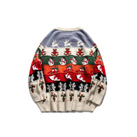 Sweater Men Harajuku Fashion Pullover O-Neck Christmas Cartoons Clothing Long Sleeve Knitted Sweater Men Oversized Pullover Ropa