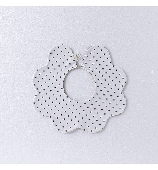 Adorable Simple Pattern Cotton Snap-on Flowers Shaped Bib MyKids-USA