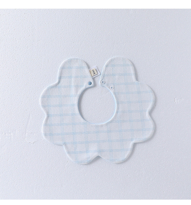 Adorable Simple Pattern Cotton Snap-on Flowers Shaped Bib MyKids-USA